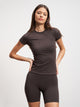 Womens Active T-Shirt in Brown