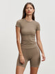 Womens Active T-Shirt in Taupe