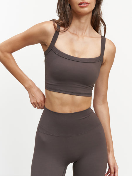 Womens Active Sports Bra in Brown