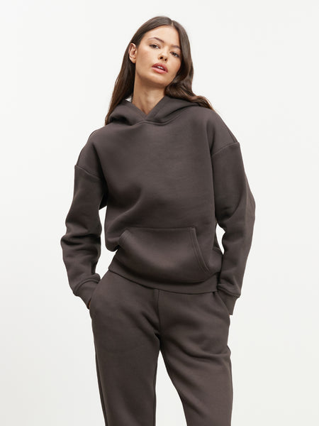 Womens Relaxed Hoodie in Brown