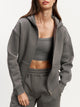 Womens Relaxed Zip Hoodie in Grey