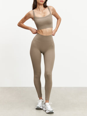 Womens Active Legging in Taupe