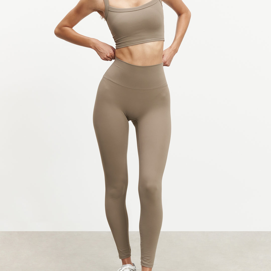 Womens Active Legging in Taupe