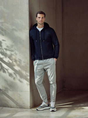 Shell Padded Windbreaker in Navy