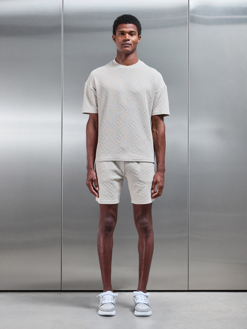Aztec Relaxed T-Shirt in Stone
