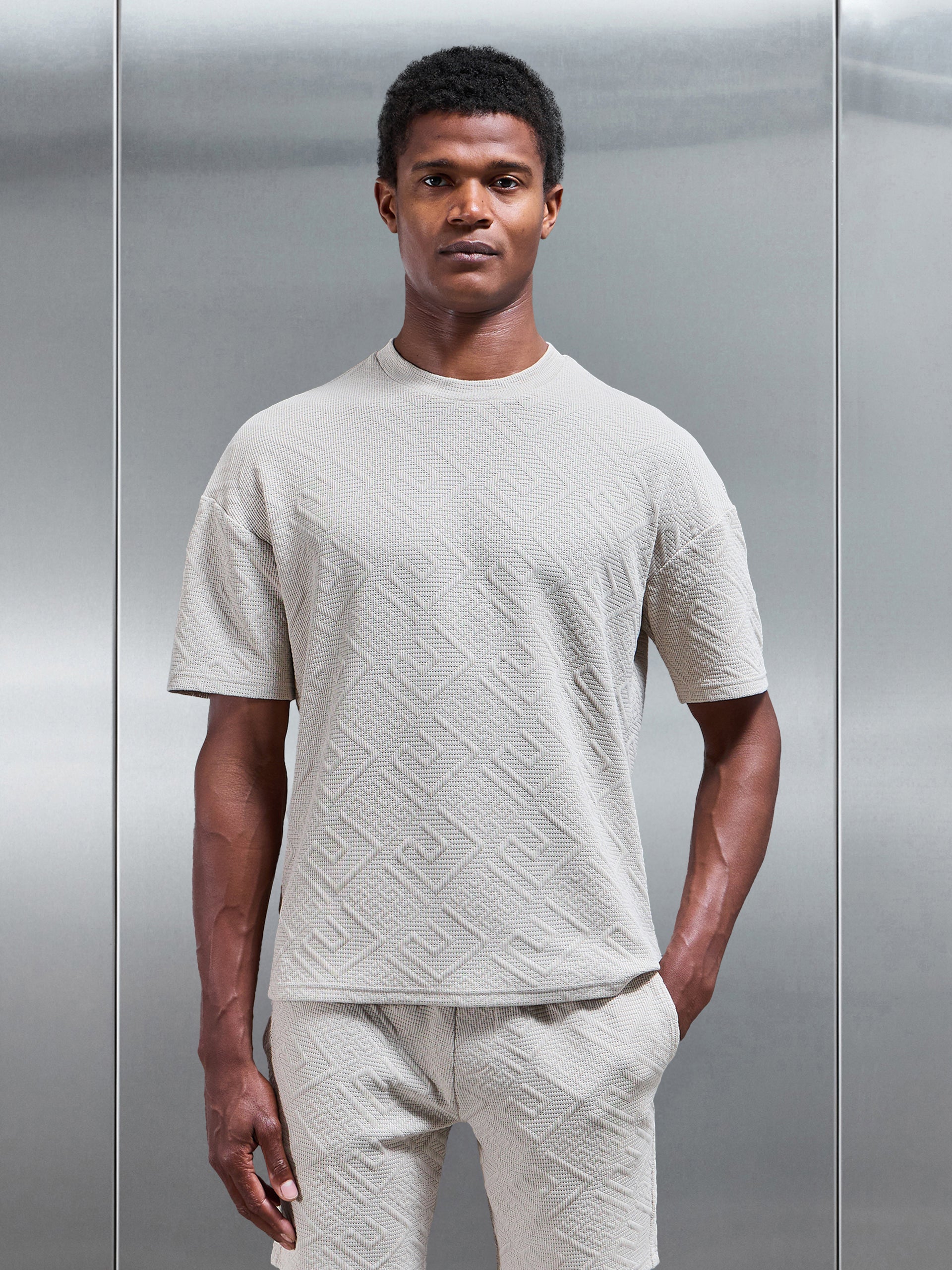 Aztec Relaxed T-Shirt in Stone