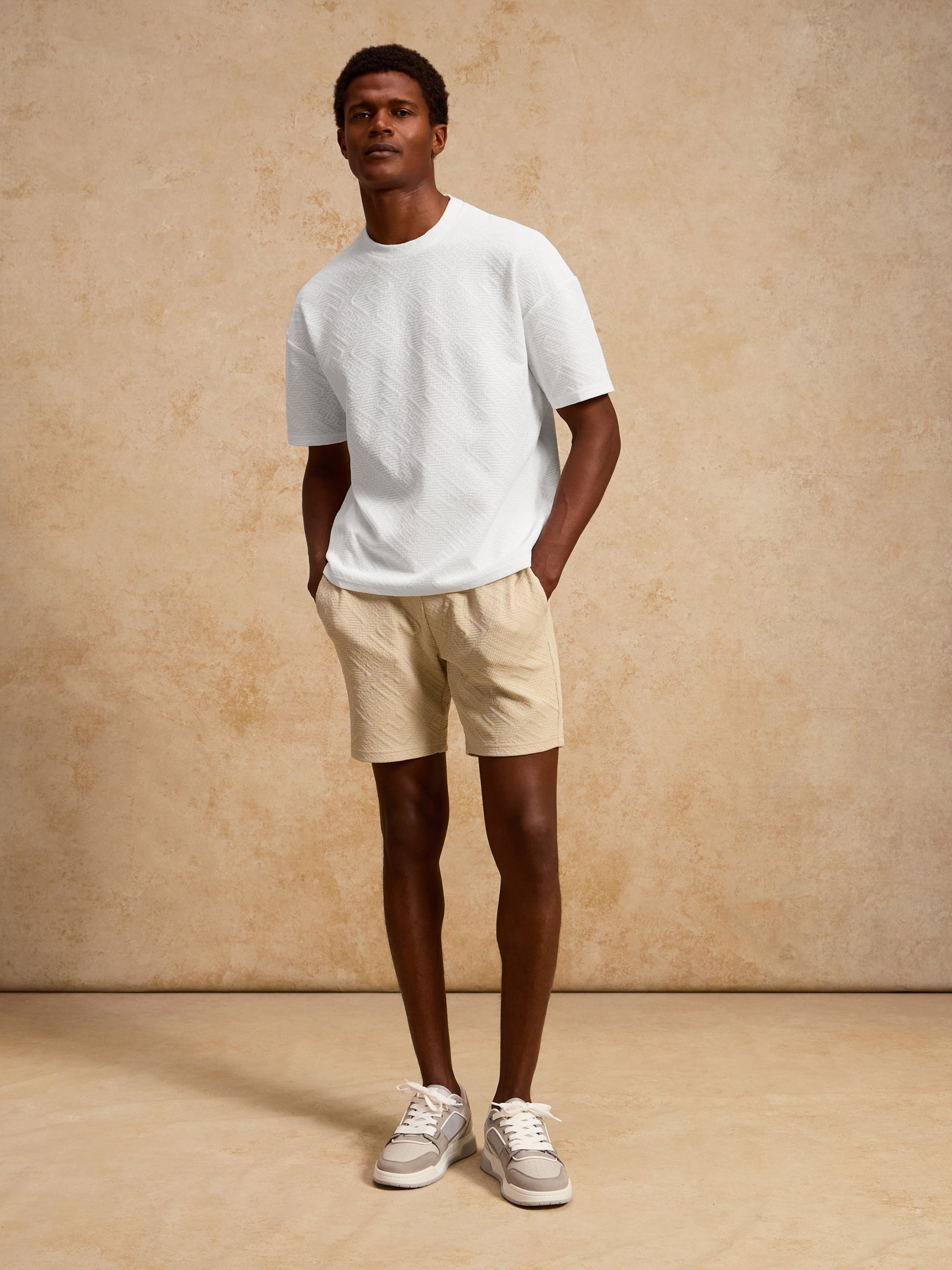 Aztec Relaxed T-Shirt in White