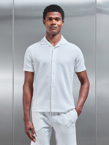 Aztec Revere Collar Shirt in White