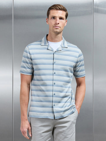 Aztec Revere Collar Shirt in Navy