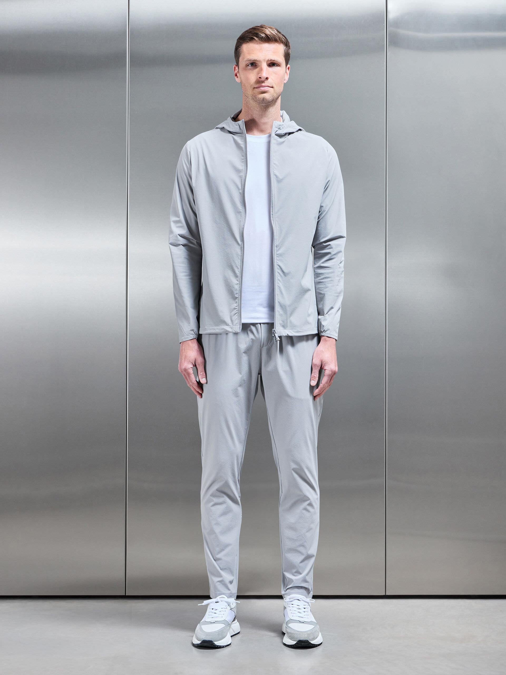 Active Technical Windbreaker in Mid Grey