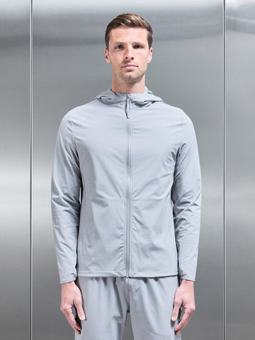 Active Technical Windbreaker in Mid Grey