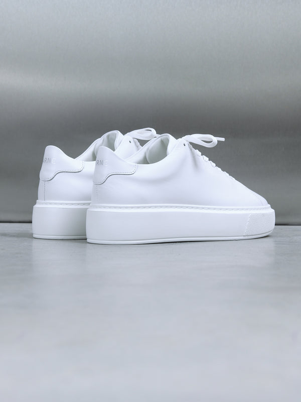 Basic Essential Leather Trainer in White