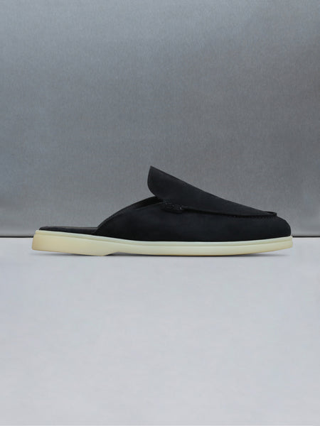 Backless Loafer Suede in Navy