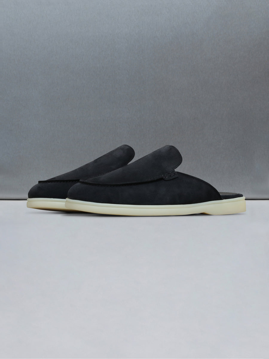 Backless Loafer Suede in Navy