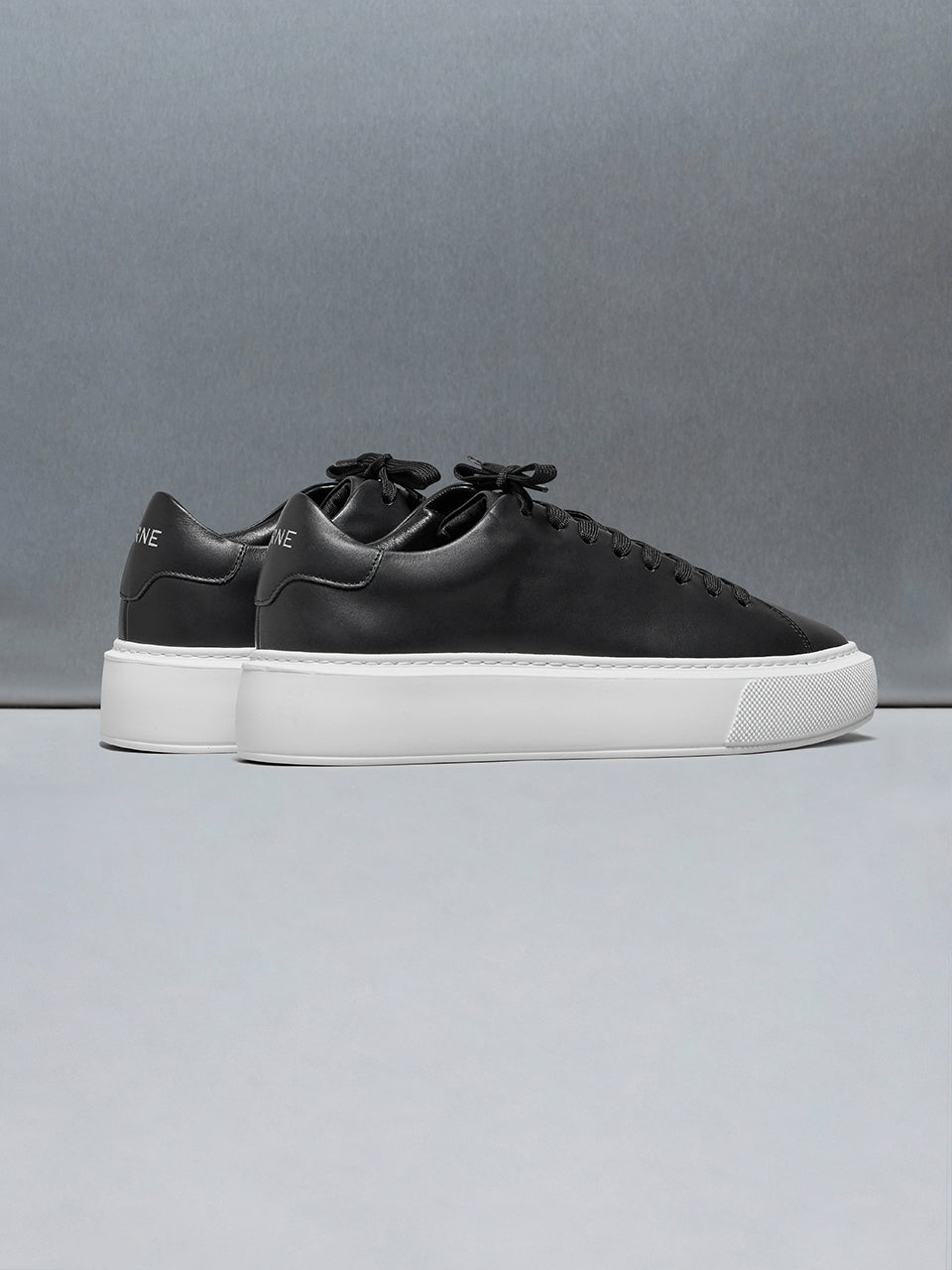Basic Essential Leather Trainer in Black