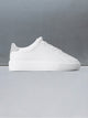 Basic Essential Leather Trainer in White Grey