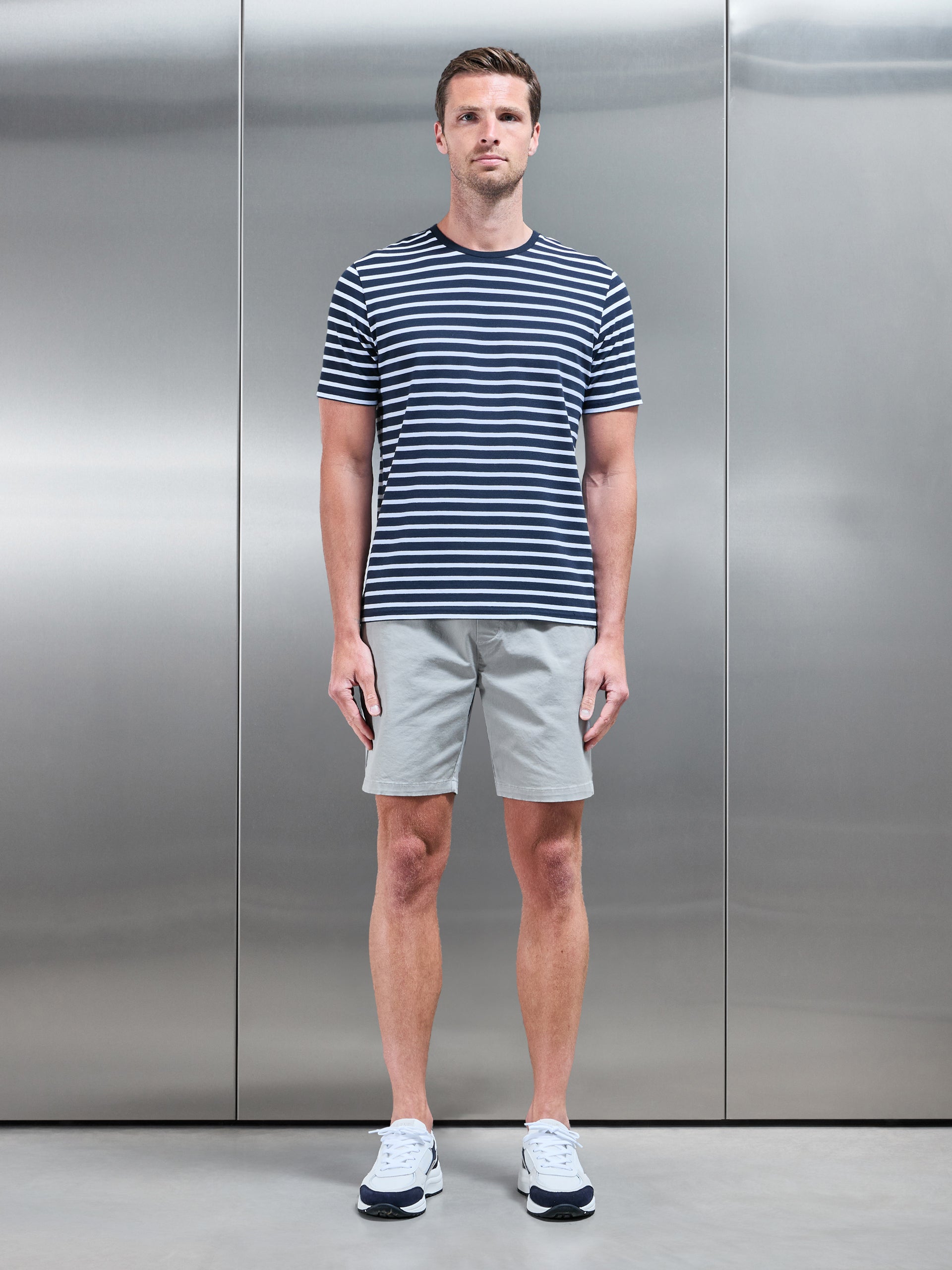 Basic Stripe T-Shirt in Navy White