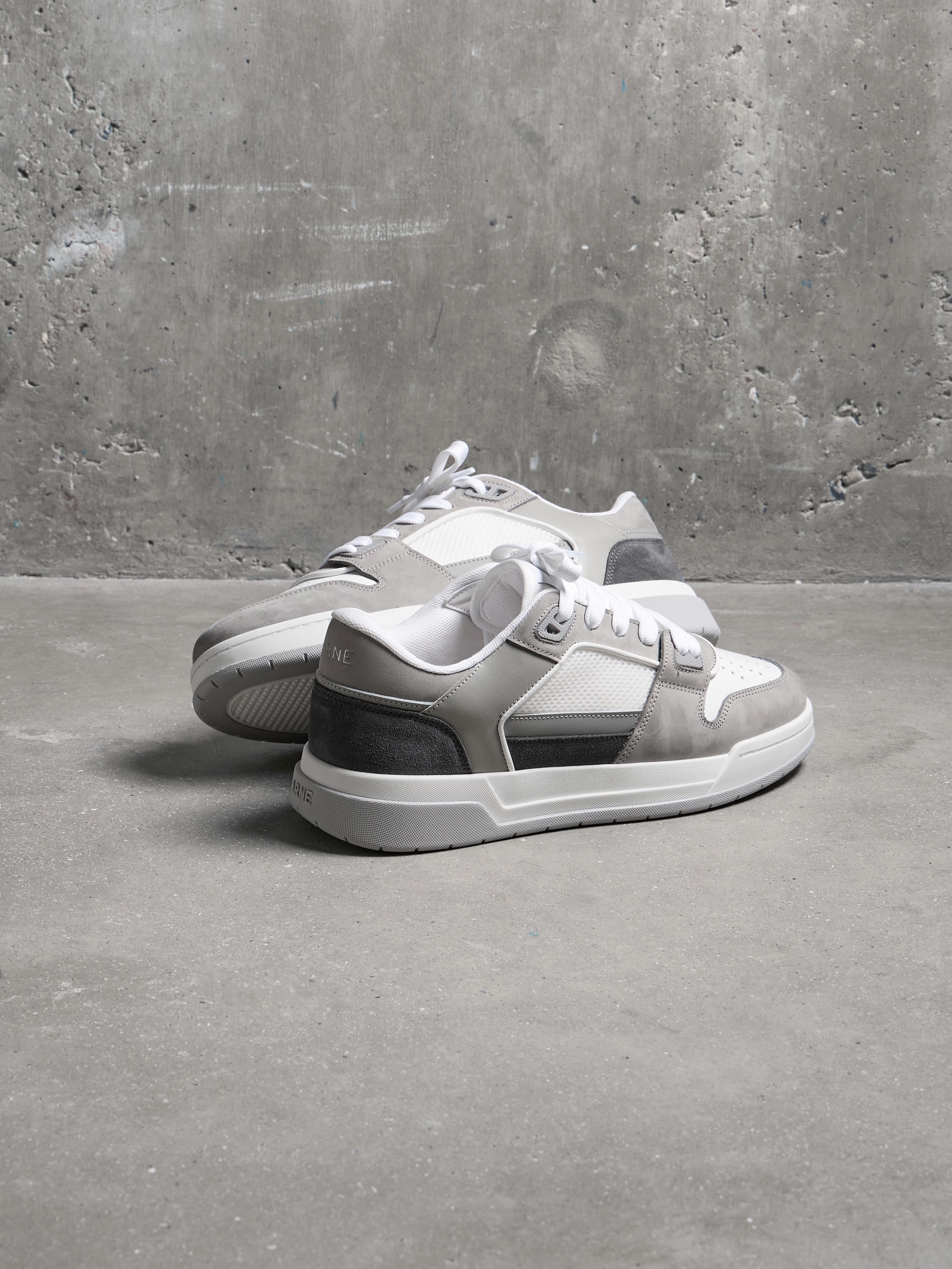 Basket Trainer in White Stone