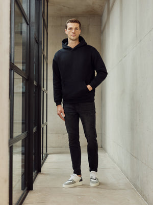Slim Fit Denim Jeans in Black Wash
