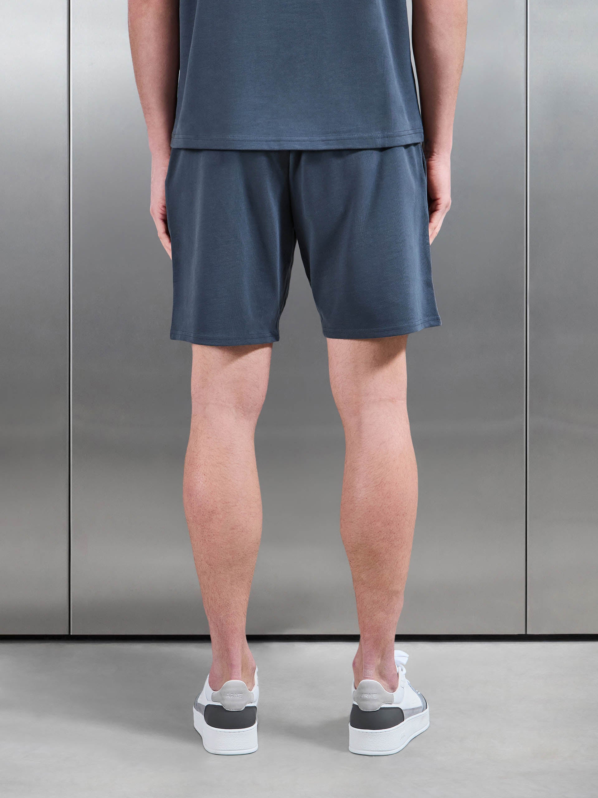 Brushed Relaxed Short in Slate Blue