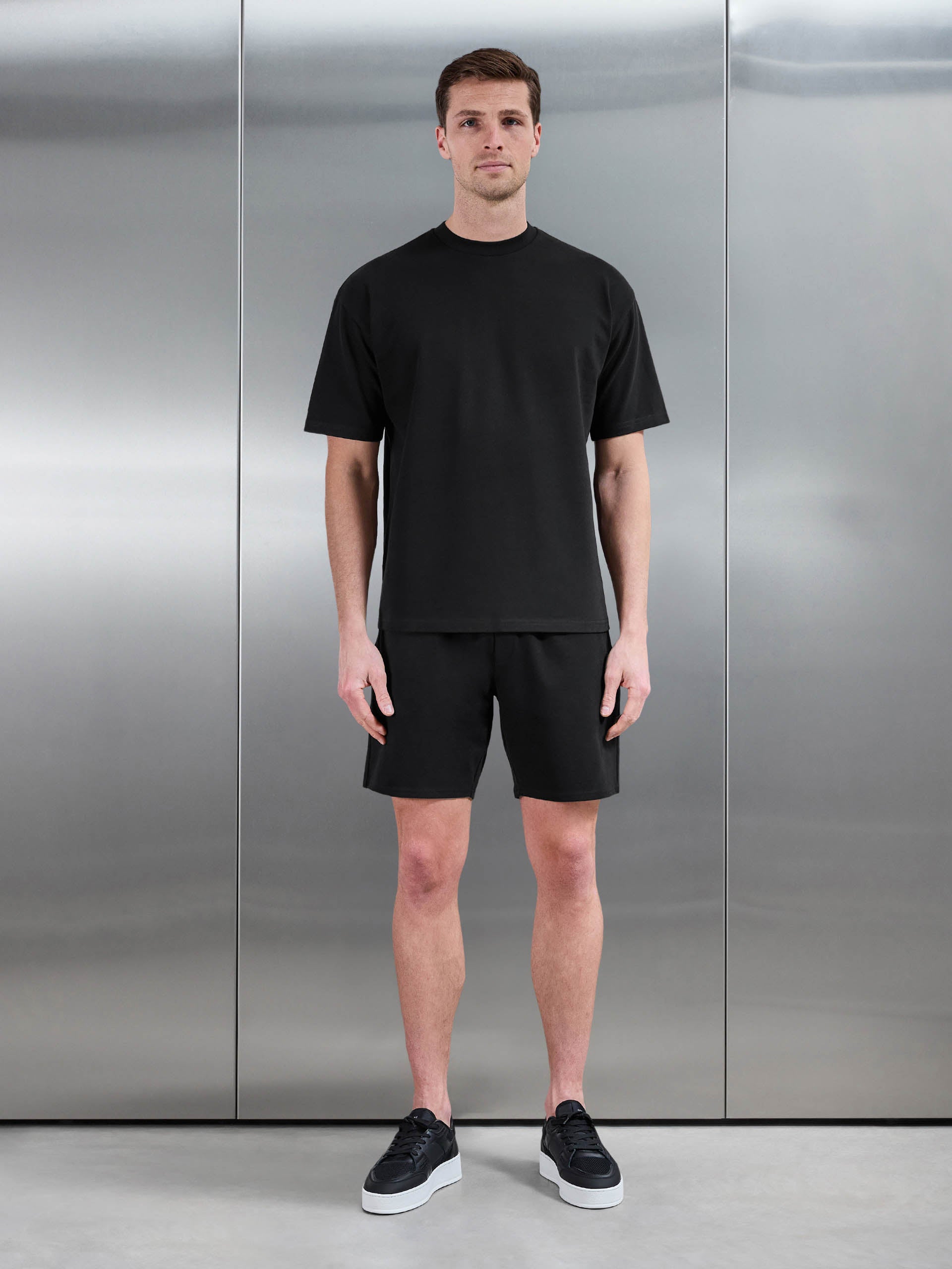 Brushed Relaxed T-Shirt in Black