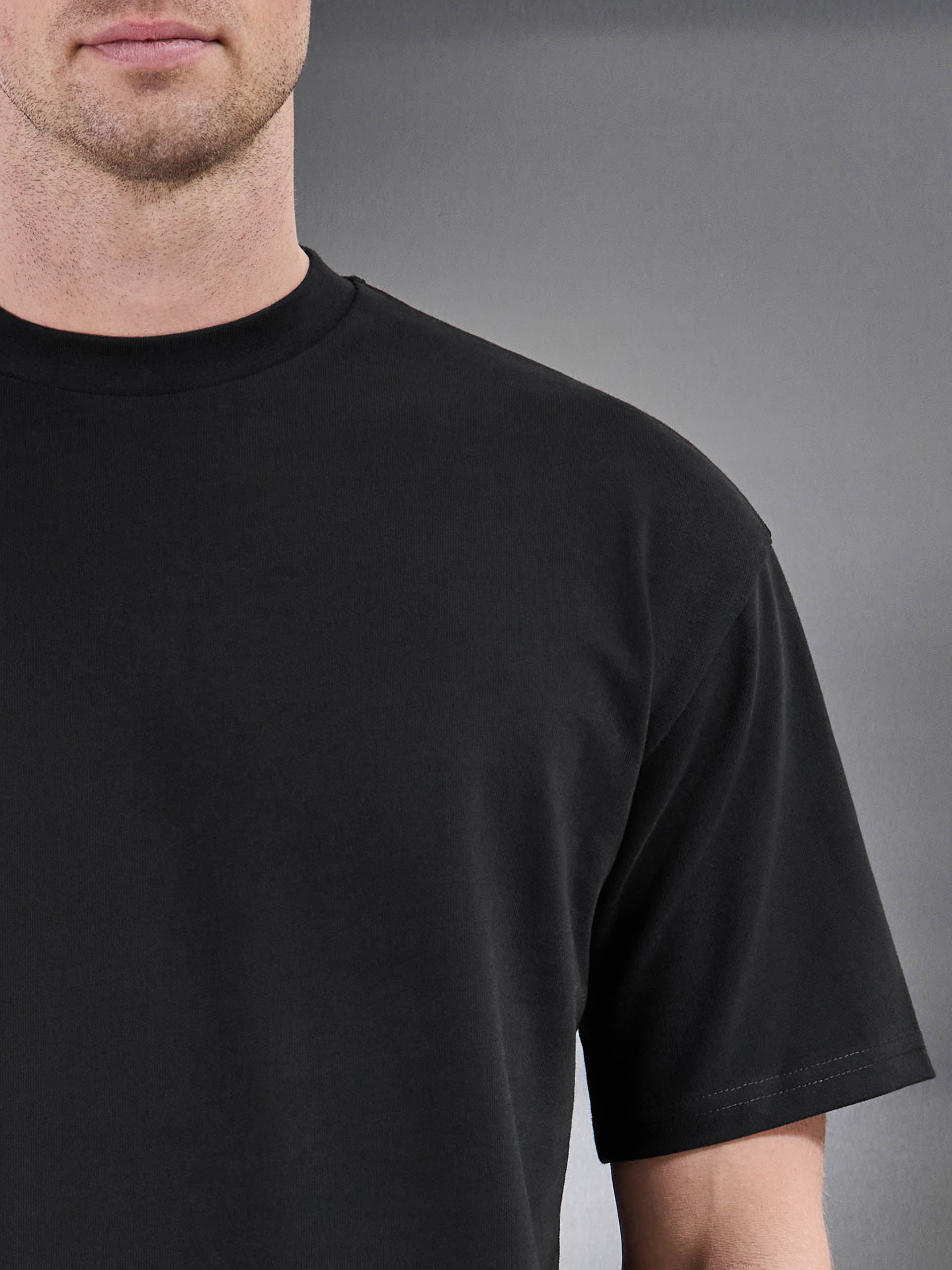Brushed Relaxed T-Shirt in Black