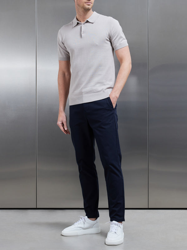 Mid Weight Tailored Chino Trouser in Navy