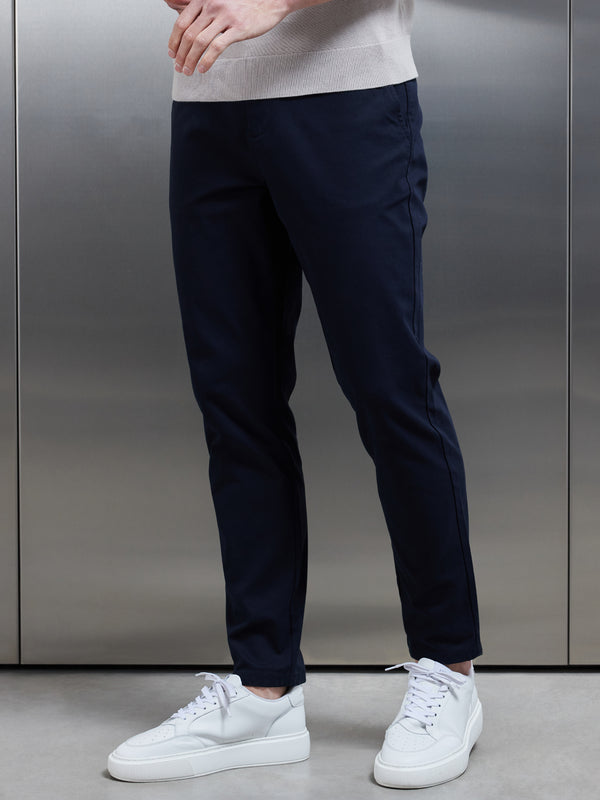 Mid Weight Tailored Chino Trouser in Navy