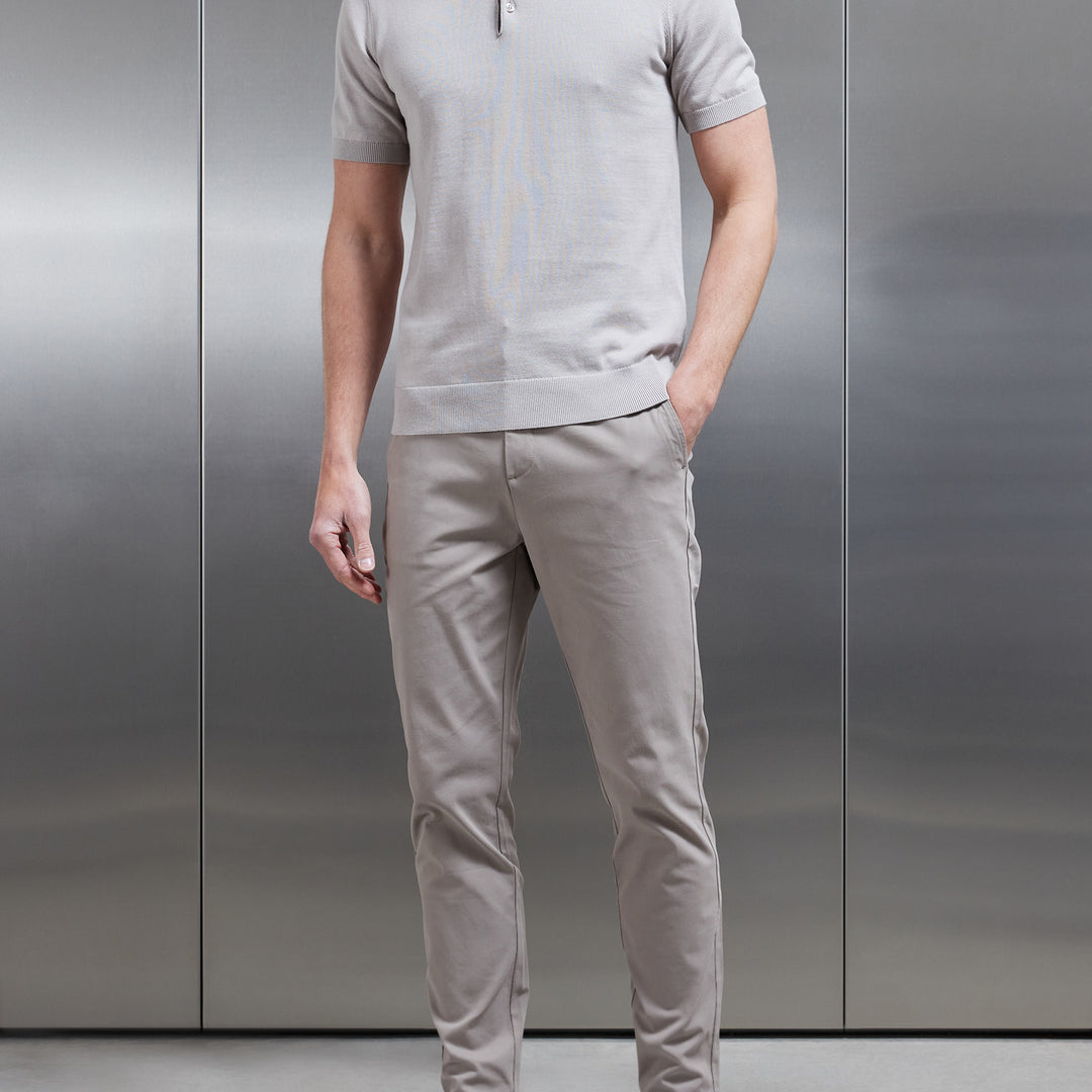 Mid Weight Tailored Chino Trouser in Taupe