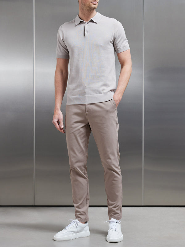 Mid Weight Tailored Chino Trouser in Taupe