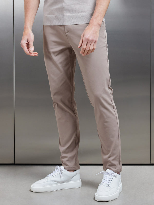 Mid Weight Tailored Chino Trouser in Taupe