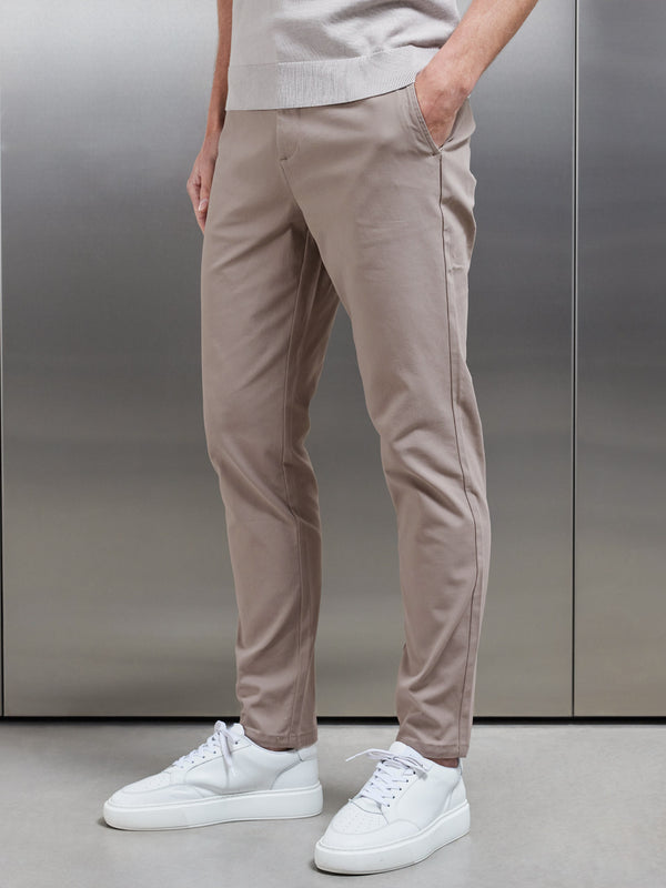 Mid Weight Tailored Chino Trouser in Taupe