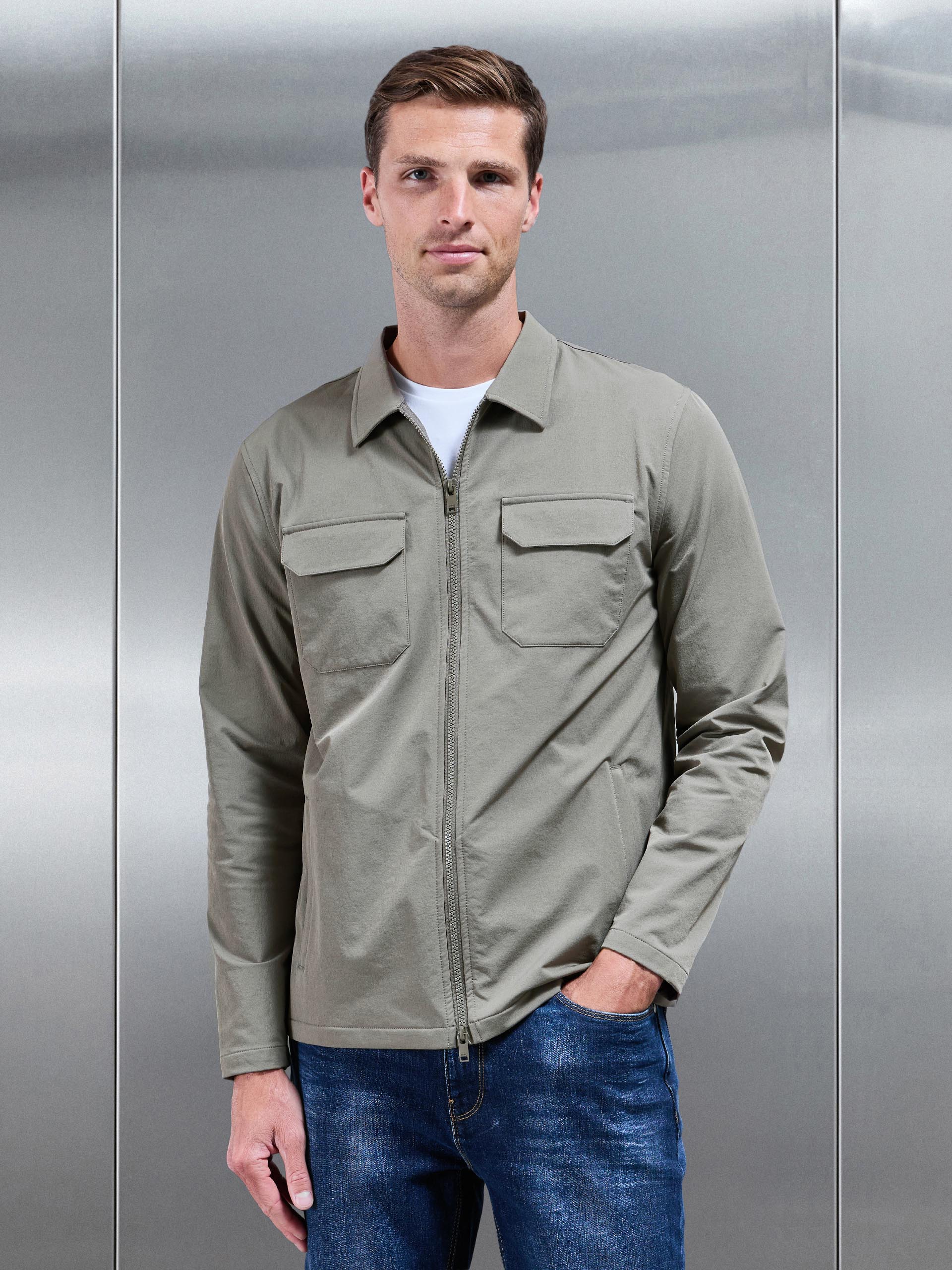 Cargo Jacket in Olive