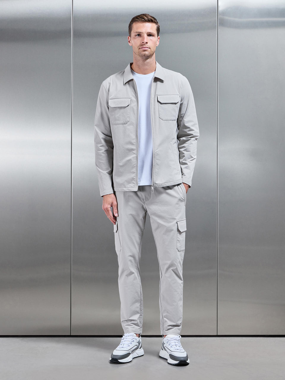 Cargo Jacket in Mid Grey