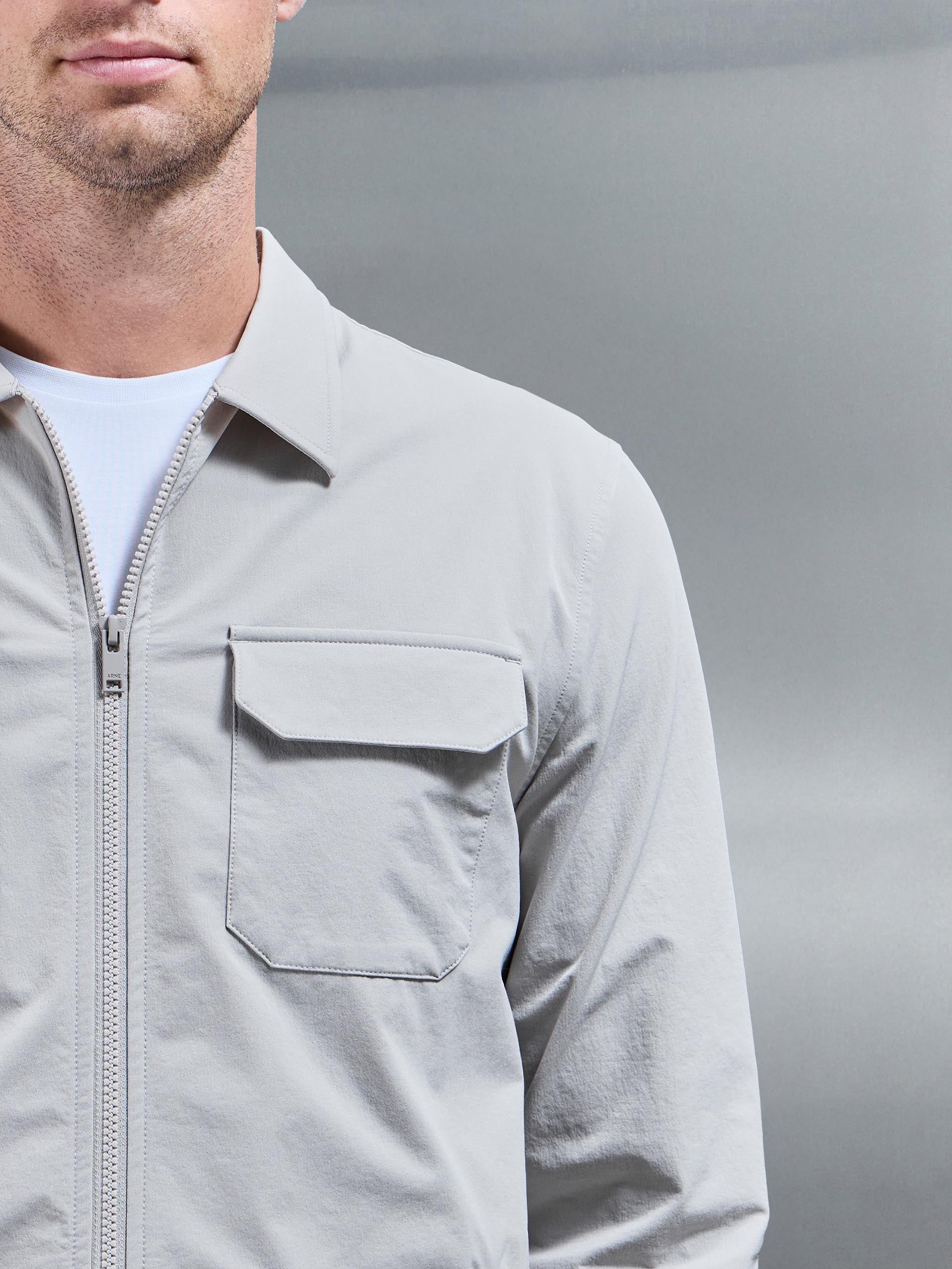 Cargo Jacket in Mid Grey