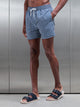 Casa Print Drawstring Swim Short in Navy