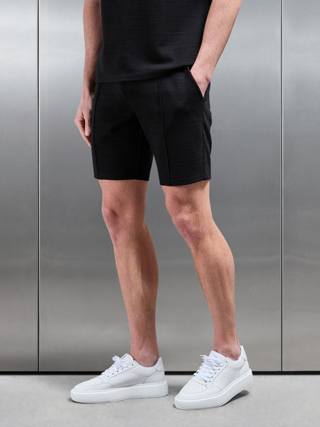 Cavour Textured Short in Black