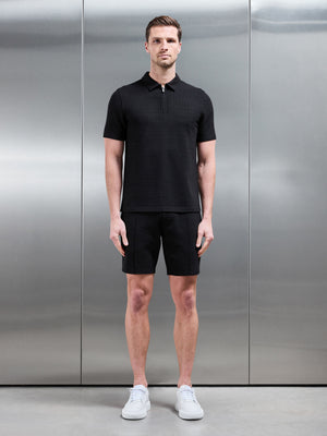 Cavour Textured Short in Black