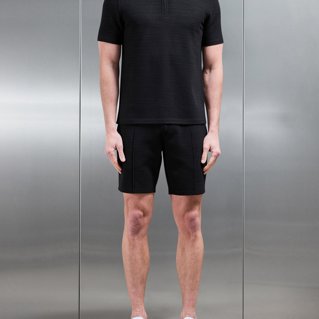 Cavour Textured Short in Black