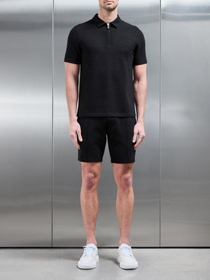 Cavour Textured Short in Black