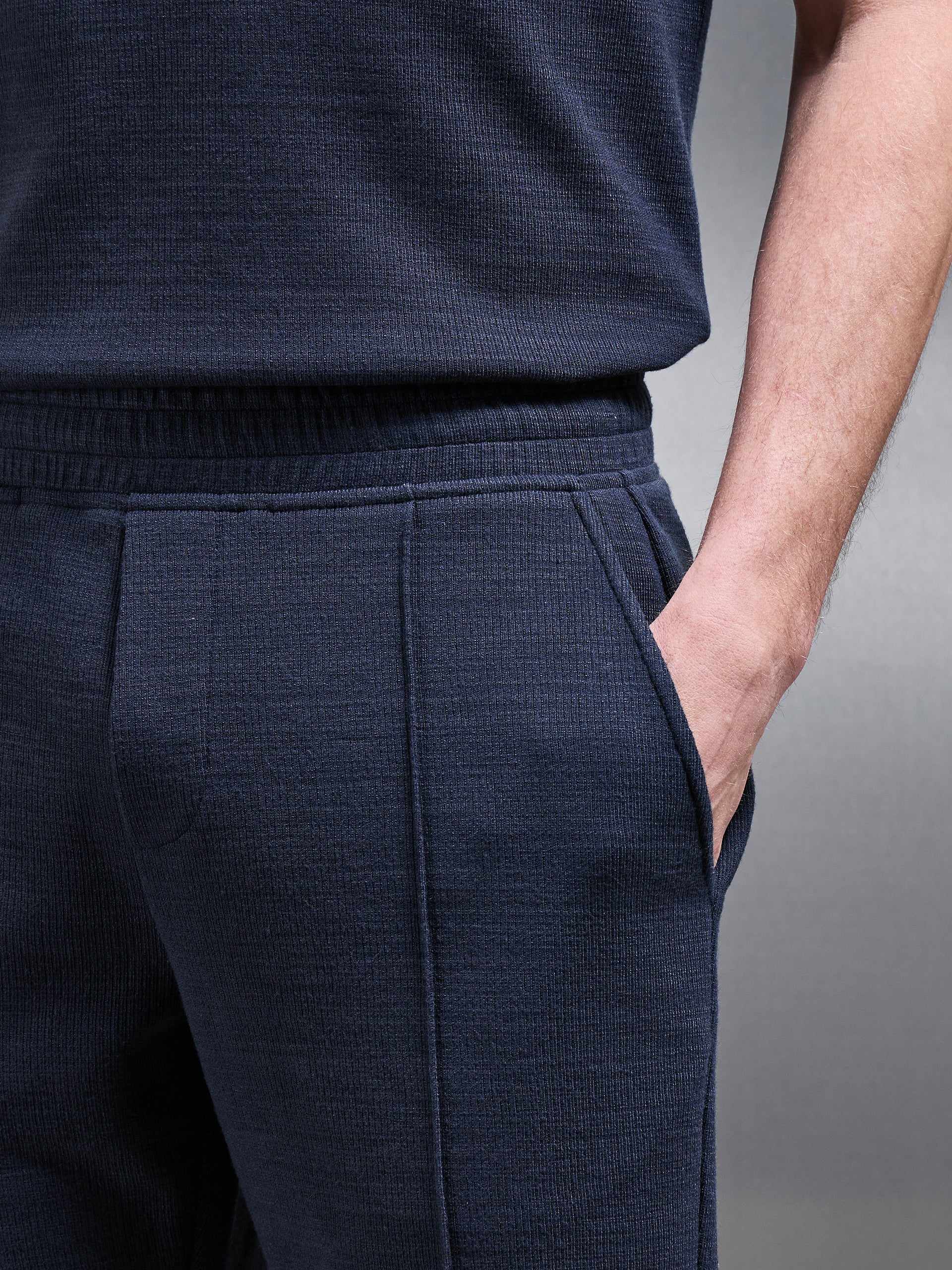 Cavour Textured Short in Navy