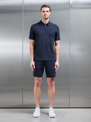 Cavour Textured Short in Navy