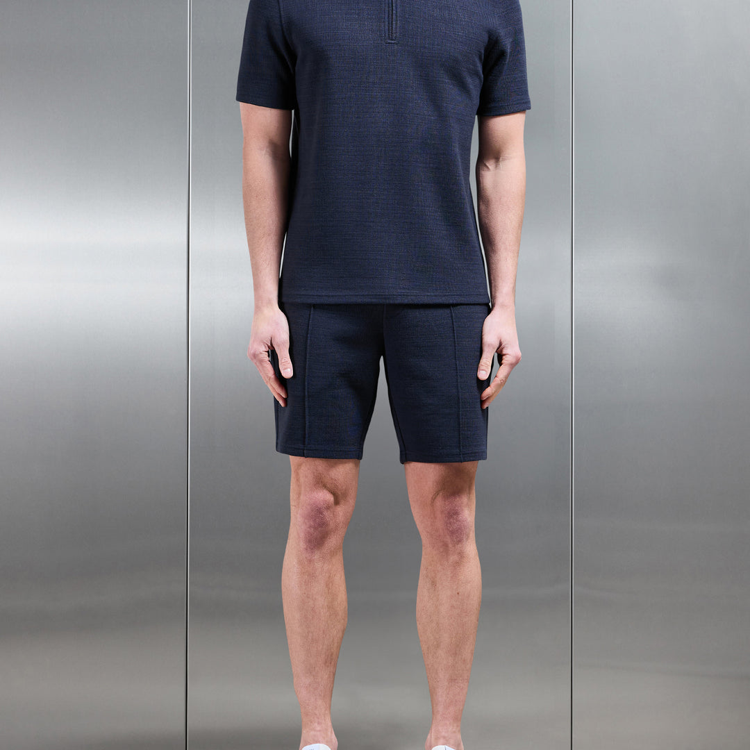 Cavour Textured Short in Navy