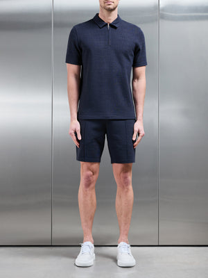 Cavour Textured Short in Navy