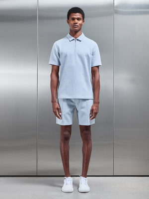 Cavour Textured Short in Soft Blue