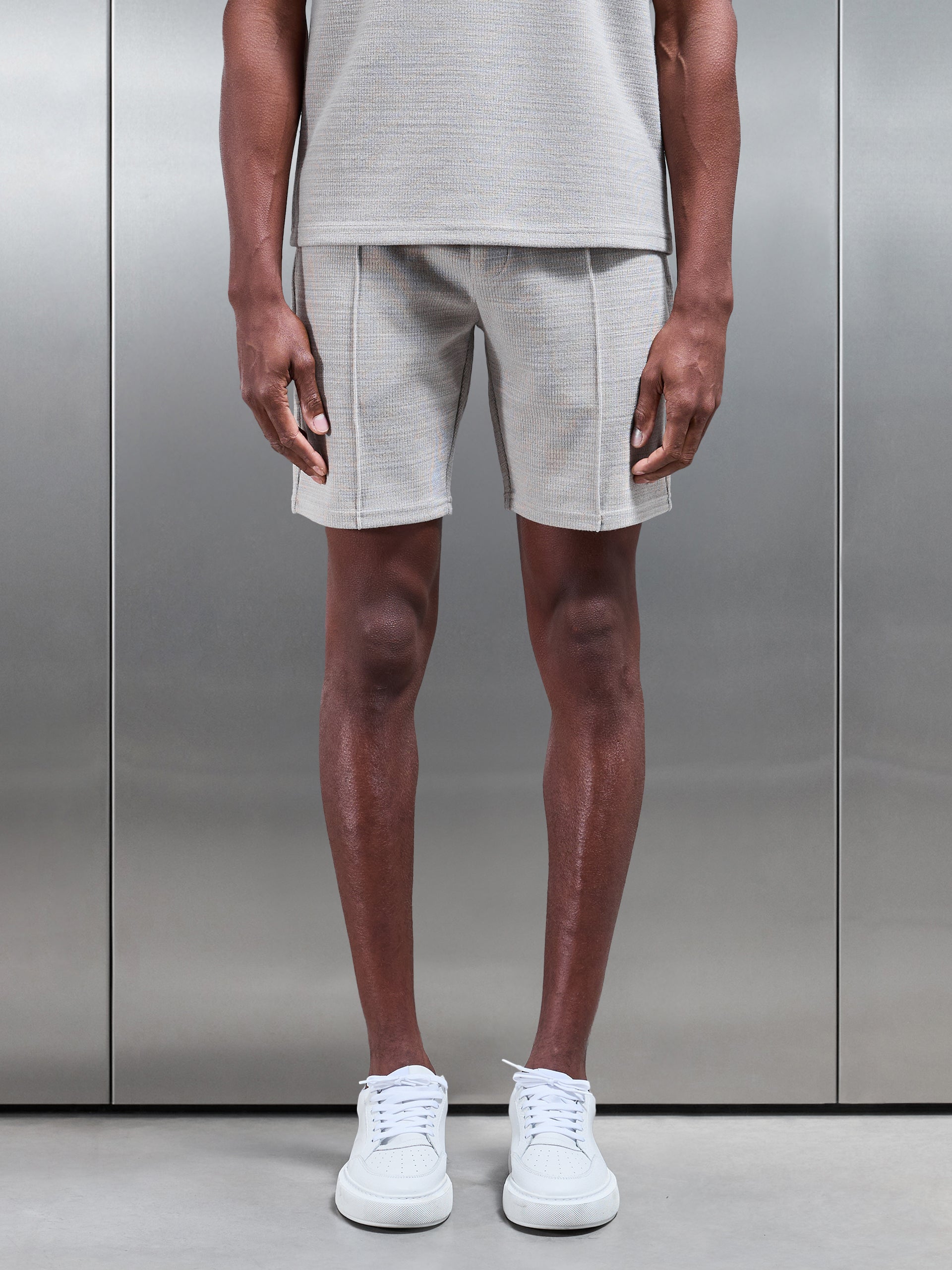 Cavour Textured Short in Stone