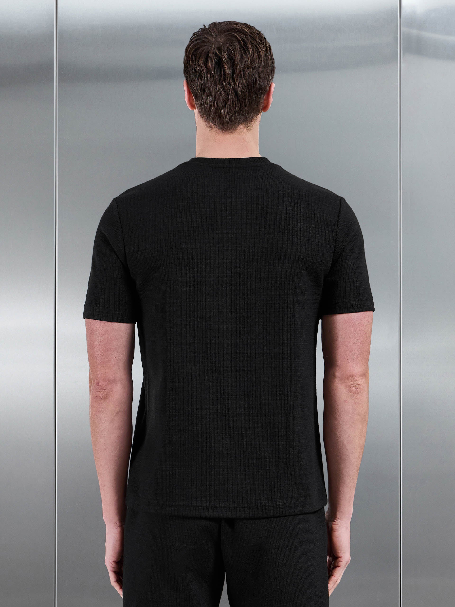 Cavour Textured T-Shirt in Black
