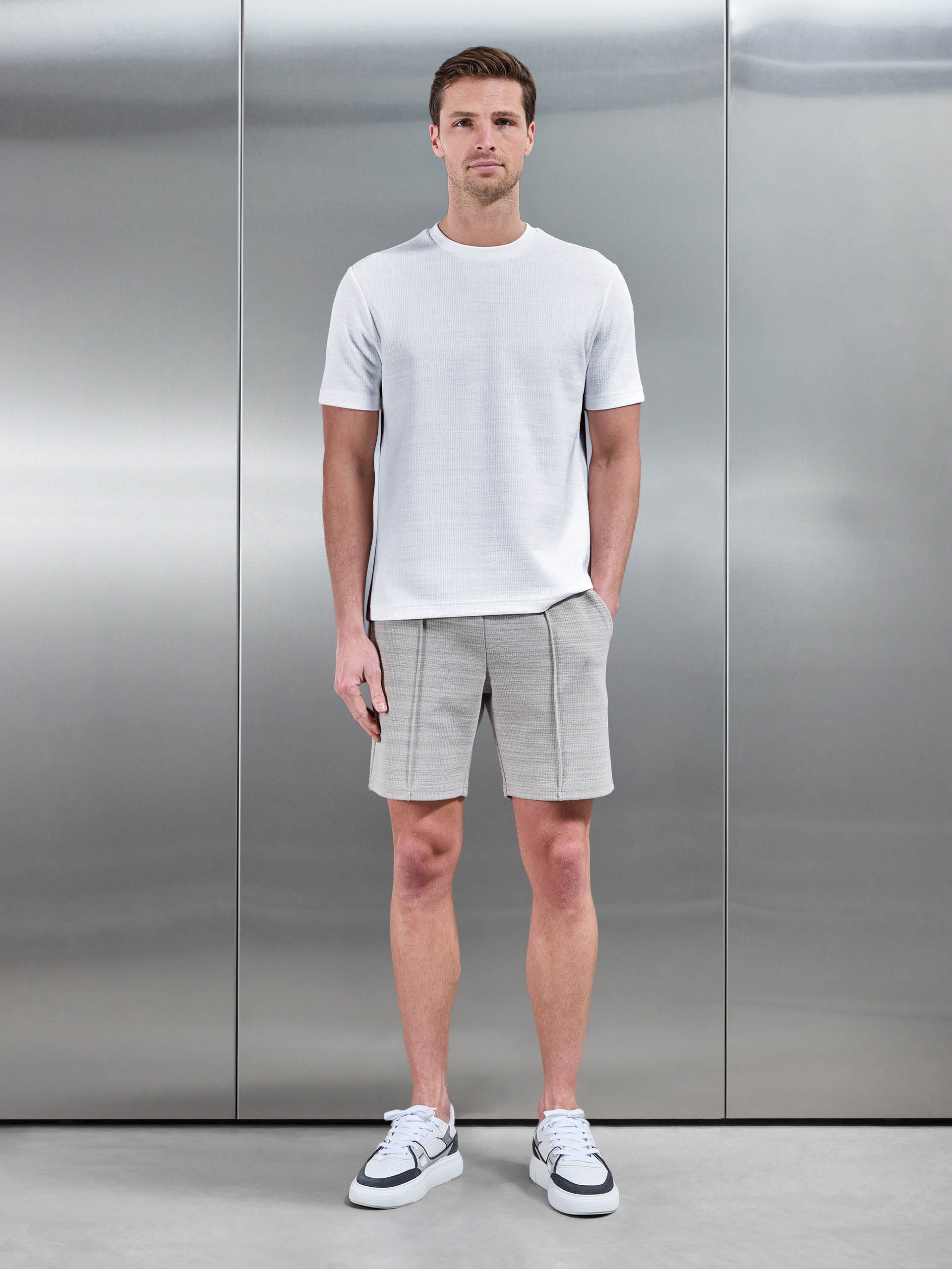 Cavour Textured T-Shirt in White