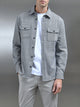 Checked Overshirt in Navy