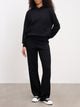 Womens Chunky Knitted Trouser in Black